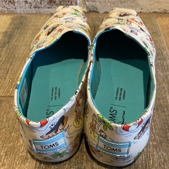 Dog print Toms size 7.5 - Picture 2 of 2